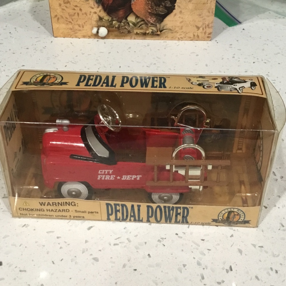 City Fire Dept Red Pedal Car Toy